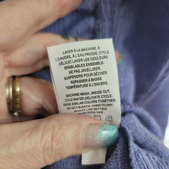 Reitmans XXL BNWT Purple knit sweater with gathered tie sides - Picture 5 of 7